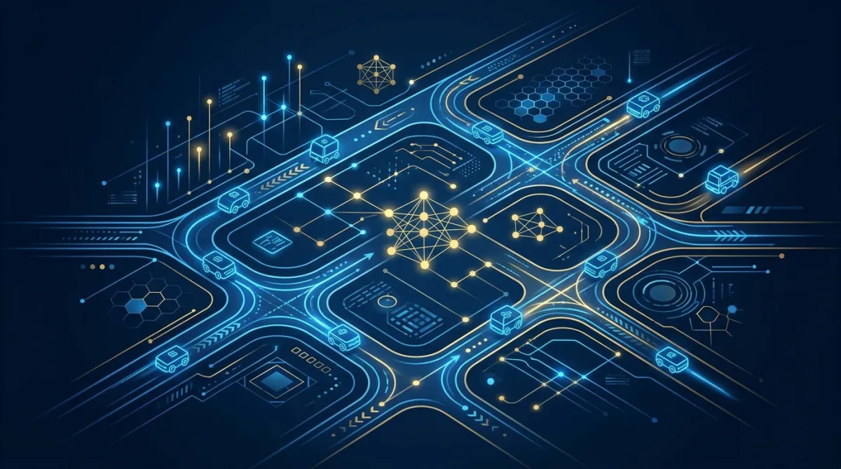 IA que ordena el tráfico de robots en almacenes para evitar cuellos de botella