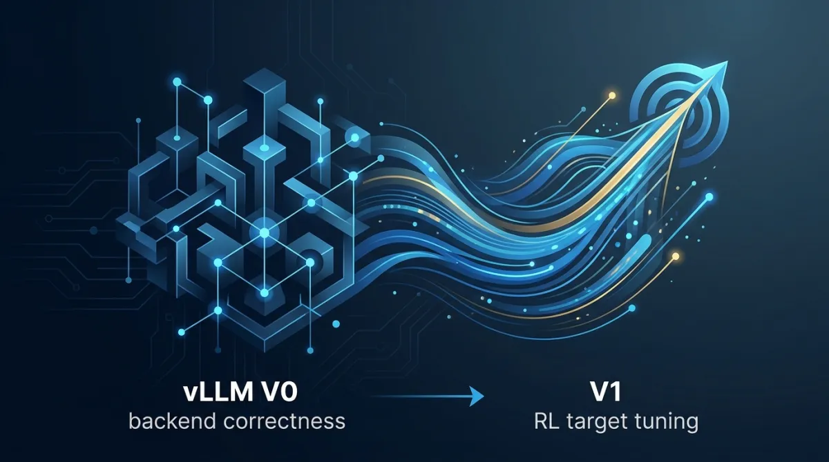 vLLM V0 a V1: priorizar la corrección del backend antes de ajustar el objetivo RL